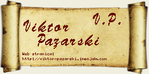 Viktor Pazarski vizit kartica